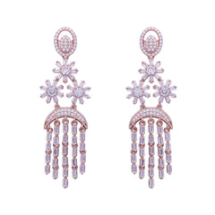 Silver floral Earring