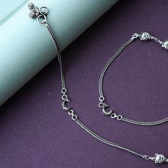 Silver Fish Kitty Anklet