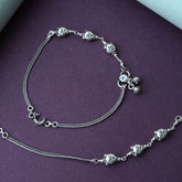 Silver Fish Kitty Anklet