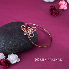 Silver Flying Butterfly Bracelet