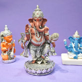 Standing Silver Ganesh Murti