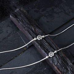 Silver Spiral Anklet