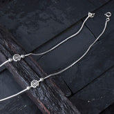 Silver Spiral Anklet