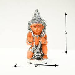 Sinduri Hanuman Murti - Silver Plated