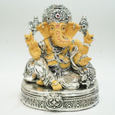 Dagdusheth Halwai Ganpati Murti - Silver Plated