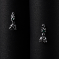 Oxidised Silver Jhumka Earring