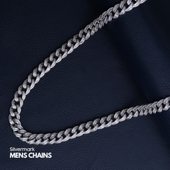 Silver Studded Baguette Chain