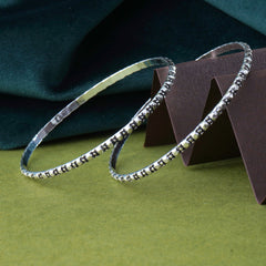 Lustre Silver Bangle