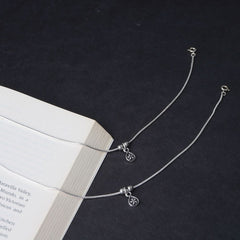 Silver Single flower Anklet