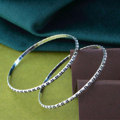 Lustre Silver Bangle