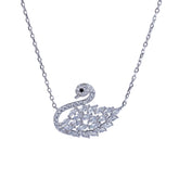 Silver White Stone Chain Pendant