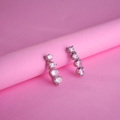 Silver moonlit glow earrings