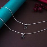 Silver Flower Anklet