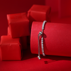 Single Line Silver Bracelet