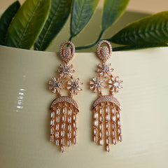 Silver floral Earring