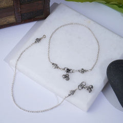 Silver Single Chain Anklet
