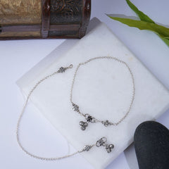 Silver Single Chain Anklet