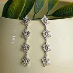 Silver starling splash earrings