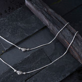 Silver Single Ball Anklet