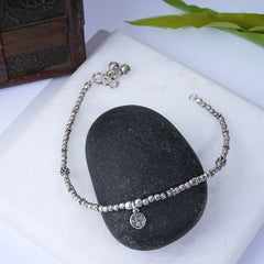 Silver Dainty Birthstone Anklet