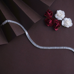 Silver Tennis Baguette Bracelet