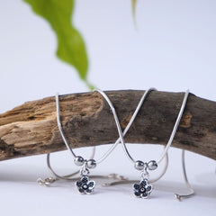 Silver Five Leaf Anklet