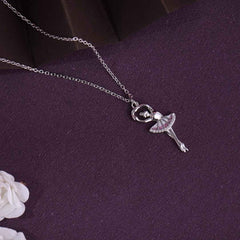 Silver Ballerina Chain Pendant