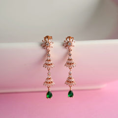 Silver ice crystal earrings