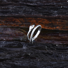 Silver Love Hugging Hand Ring