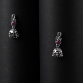 Oxidised Silver Jhumka Earring