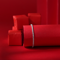 Single Line Silver Bracelet