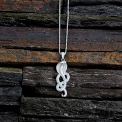 Sterling Silver Snake Pendant