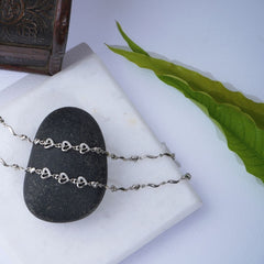 Silver Multi Heart Anklet