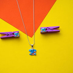 Silver Elephant Kids Pendant Set