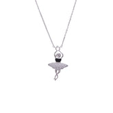Silver Dancing Ballerina  chain pendant
