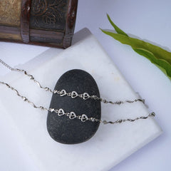 Silver Multi Heart Anklet