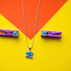 Silver Elephant Kids Pendant Set