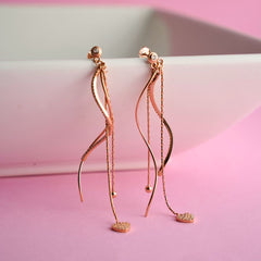 Silver yellow chimes danglers