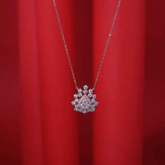 Silver Flower Chain Pendant