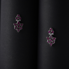 Oxidised Designer Silver Earring