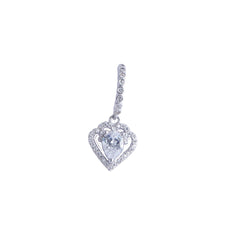 Silver Heart Cut Chain Pendant Set