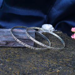 Noorelle Silver Bangles