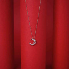 Silver Moon Chain Pendant