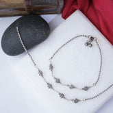 Silver Flower Anklet