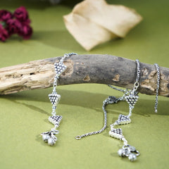 Silver Twinkle Triangle Anklet