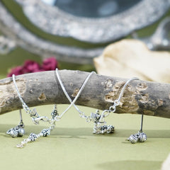 Silver Slim Peacock Anklet