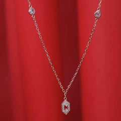 Silver Cubic Chain Pendant