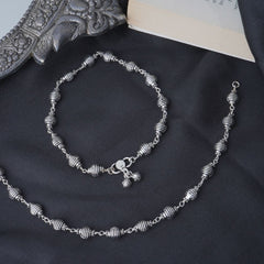 Silver Ball Chain Anklet