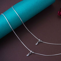 Silver Peacock Anklet