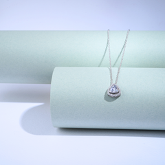 Trillion Cut Silver Chain Pendant